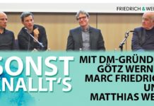 Sonst knallt´s: Götz Werner, Marc Friedrich, Matthias Weik Podiumsdiskussion – BGE