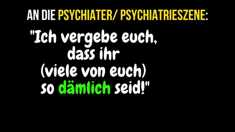 Der alltägliche Wahnsinn der Psychiatrie Szene?! [Überdosis Medikamente & Zwangsbehandlung]